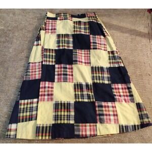 Lady Thompson Wrap Around Vintage Skirt Size 10 Patchwork 70's Plaid Color Block